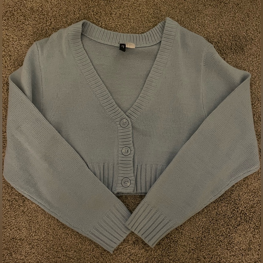 Blue Cropped Sweater